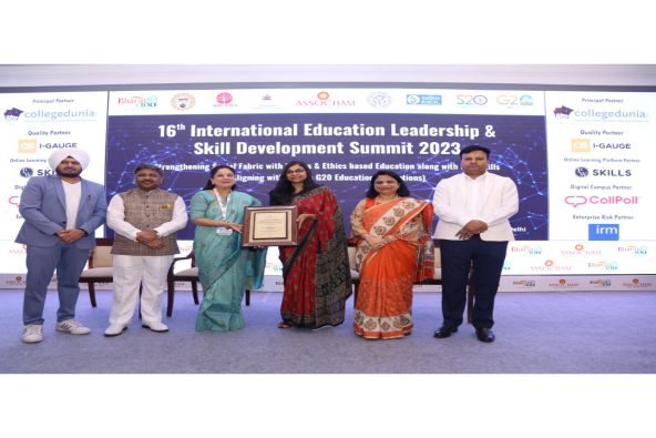 RNTU awarded with the Excellence in Skill Development through Higher Education at the esteemed 16th International Education Leadership & Skill Development Summit by ASSOCHAM 2023