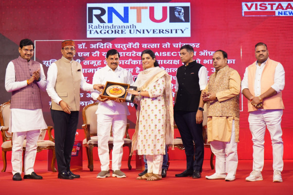 Rabindranath Tagore University (RNTU) was felicitated with the Best Skill Educator Award by Vistaar News in 2025 in recognition of its outstanding contribution to skill-based education.